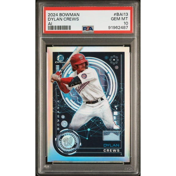 Graded 2024 Topps Bowman Dylan Crews #BAI13 AI Rookie RC Baseball Card PSA 10 Gem Mint