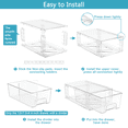 thumbnail image 3 of 3 Pack Large Clear Stackable Drawers Storage, Clear Cosmetic and Makeup Storage Containers, Plastic Bins for Bathroom Cabinet and Countertop Organization, 3 of 8