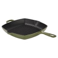 thumbnail image 1 of Chuck Hughes Poêle-Gril Carrée en Fonte, 26 cm (10,25 Po) Vert, 1 of 1