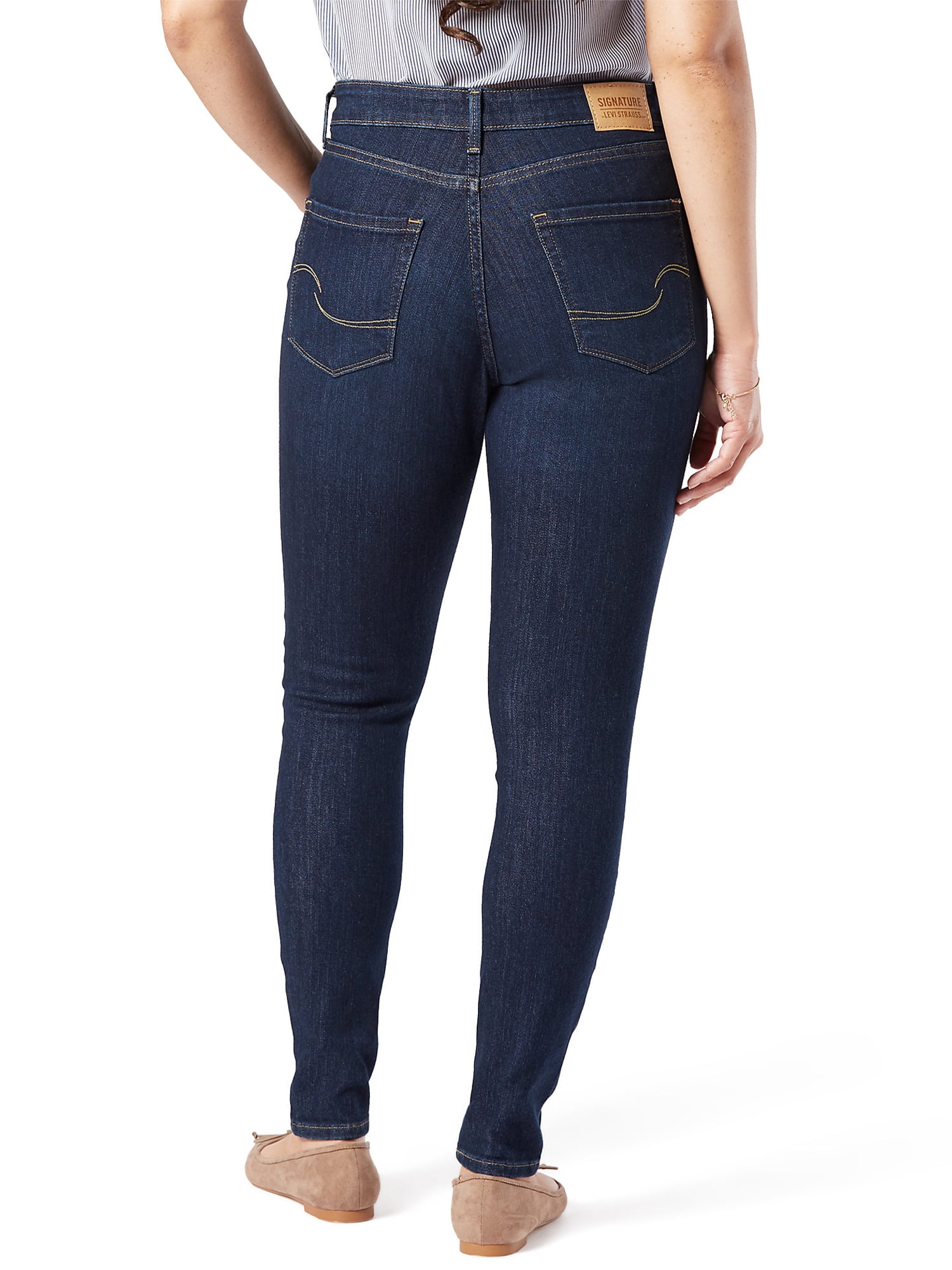 Levi Strauss Signature Women's and Women's Plus High Rise Skinny Jeans, Inseams: Short, Regular and Long, Sizes 2-28