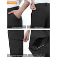 thumbnail image 3 of 33,000ft Men's Hiking Shorts Quick Dry Lightweight Stretch Cargo Golf Shorts for Fishing Camping Climbing Black 34W, 3 of 6