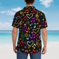 thumbnail image 6 of Musical Notes Hawaiian Shirts For Men, Summer Short-Sleeve Relaxed-Fit Button-Down Shirts X-Large, 6 of 9