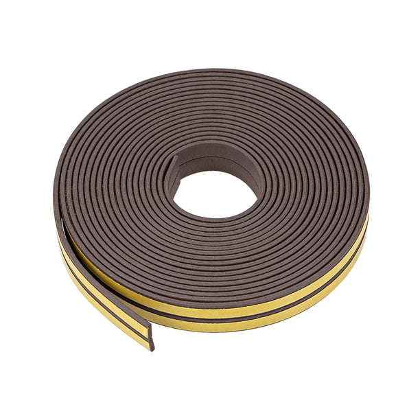 Cinta de espuma adhesiva para aislamiento de clima Unique Bargains 2 piezas marrón 9mm (ancho) x 2mm (grosor) x 5m (largo)