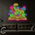 thumbnail image 3 of C-CRAFT Mushroom Garden Book Neon Sign LED Light 33 inch for Book Store Bedroom Wall Art Decor, 3 of 5