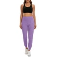 thumbnail image 5 of OGLCCG Yoga Pants for Women High Waisted Workout Joggers Pants Casual Lightweight Running Athletic Pants with Pockets,XL,Purple, 5 of 6