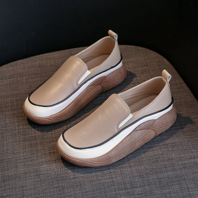 Cameland Chaussures Mode Femmes Chaussures à Plateforme Épaisses Bout Rond Chaussures Décontractées Confortables