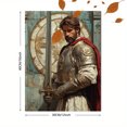thumbnail image 3 of Qisvanset 12x16 Inch 2D Flat Framed Canvas Art, Armor of God Vintage Sunday School Bible Verse Jesus Wall Art, 3 of 5
