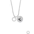 thumbnail image 2 of Delight Jewelry Silvertone Real Heroes Teach Eternity Ring Silvertone Script Initial Disc - C - Charm Necklace, 20"+3", 2 of 4