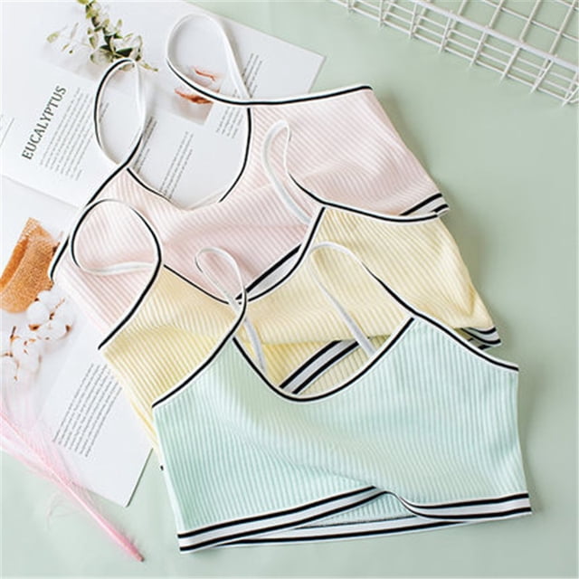 8Pc/lot Kids Girls Underwear Bra Vest Children Underclothes Sport Undies Clothes Girls Outfits Cotton tankBlack8 He Qiyong unisex