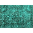 thumbnail image 1 of Ahgly Company Machine Washable Indoor Rectangle Abstract Turquoise Blue Contemporary Area Rugs, 7' x 10', 1 of 4