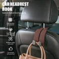 thumbnail image 2 of Car Seat Hooks for Headrest, Hooks for Car Seat Headrest, 2026 New Leather Multifunctional Double Hook for Handbags, 2 of 6