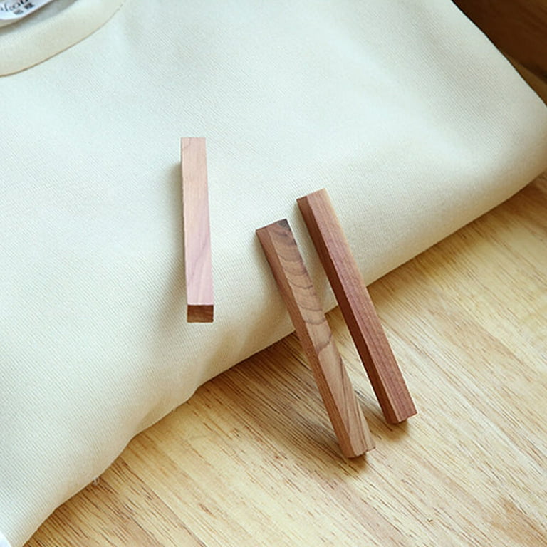 10 Pcs Natural Cedar Wood Blocks Wardrobe Drawer Clothes Camphor Bug  Repellent Pest Moth Control