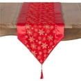 thumbnail image 1 of Saro Lifestyle 9380.R1471X 14 x 71 in. Organza Hexagonal Flocon de Neige Design Chemin de Table - Rouge&44; Ensemble de 4, 1 of 1