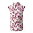 thumbnail image 4 of LWavelet Men's Sleeveless Hawaiian Shirt, Midnight Bloom Print Button Down, Quick Dry for Night Beach & Summer Casual Outfits Pink M, 4 of 5