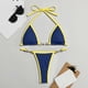 thumbnail image 3 of WILLBEST Traje de Baño para Dama Traje de Baño de Dos Piezas Multicolor Sólido Tobikini con Diseño de Alambre de Almohadilla Extraíble para Mujer, 3 of 3