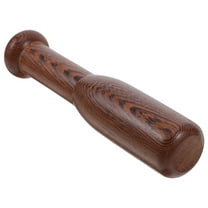 OFFIGAM Wood Hand Grinder Crusher for Garlic and Vegetables Natural Wood Pestle Kitchen Tool Brown 12 Inch