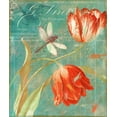 thumbnail image 2 of Sasha 20x23 Black Ornate Wood Framed with Double Matting Museum Art Print Titled - Mandarin Tulips, 2 of 4