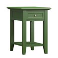 thumbnail image 1 of Chelsea Lane Nightstand End Table with Drawer Power Outlet, Meadow Green, 1 of 2