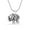 Carved Elephant, variant on LeCalla 925 Sterling Silver CZ Elephant Necklace for Women and Teen 20MM