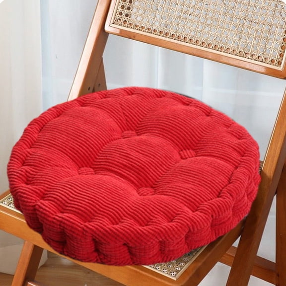 KCEHTA Round Chair Cushions, Outdoor Chair Cushions, Patio Chair Cushions, Corduroy Chair Pads for Dining Chairs, Soft Garden Patio Home Kitchen Office Seat Cushion