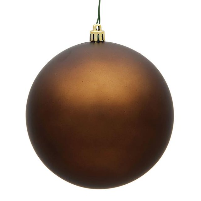 Vickerman N596876M 3 in. Mocha Matte Christmas Ornament Ball - 32 per Box