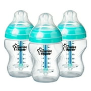 Tommee Tippee Anti-Colic Baby Bottles (9oz, 3 Count) | Slow Flow Breast-Like Nipple, Unique Anti-Colic Vent