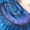 thumbnail image 3 of Blue Tie Dye Pattern Blanket,Comfortable Soft Flannel Throw Blanket,All Season,Warm Lightweight Blankets for Sofa Bed Couch Living Room Chair,60"x80", 3 of 4