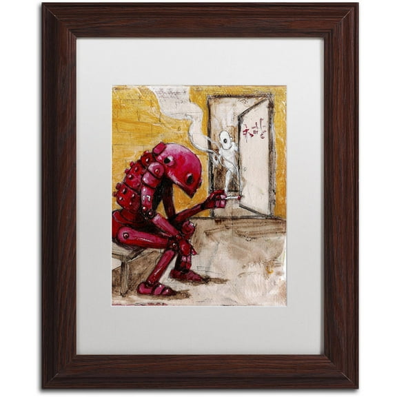 Trademark Fine Art 'Obsolete' Canvas Art by Craig Snodgrass, White Matte, Wood Frame