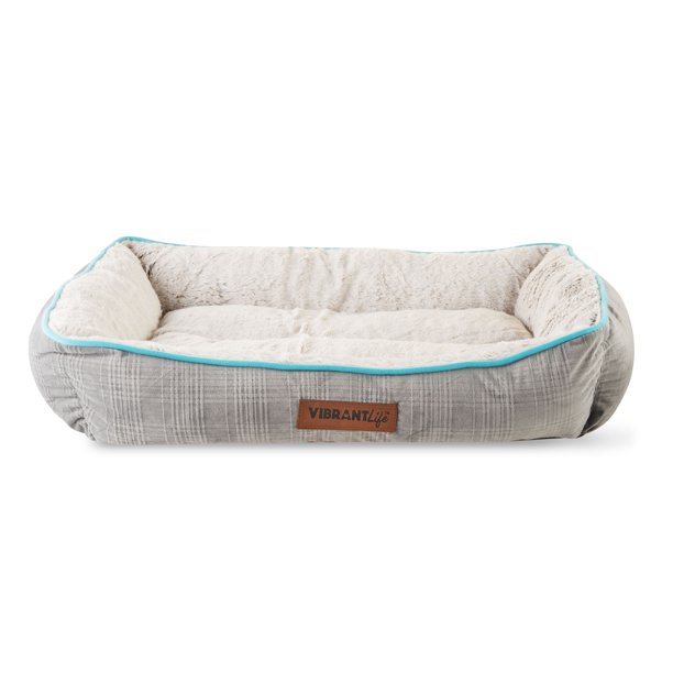 Vibrant Life Luxe Cuddler Pet Dog Bed, Medium, Gray