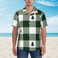 thumbnail image 6 of Picia Green White Lumberjack Plaid Gentle Cotton Regular Fit Short Sleeve Casual Hawaiian Shirt for Men-3X-Large, 6 of 9