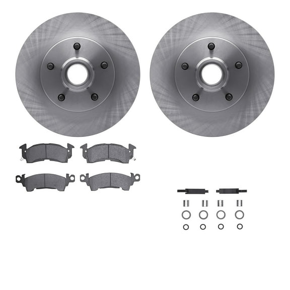Dynamic Friction Company Front Brake Rotors with Heavy Duty Brake Pads includes Hardware 6212-47119