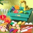 thumbnail image 3 of Juego de juguetes de fregadero de cocina Warkul - 39 piezas con sistema de ciclo de agua - Juego de simulación seguro y divertido para niños y niñas, 3 of 8
