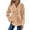 Beige, variant on Breezora Womens Waffle Knit Hooded Pullover Casual Button Down Top Cozy Textured Fabric for Autumn Winter Comfortable Relaxed Fit Loungewear Style L Size Beige