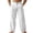 White, variant on EYNMVR Men's Cotton Linen Pants Casual Button Up High Waisted Wide Leg Trousers