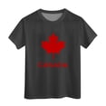 thumbnail image 6 of Bobifish Toddler Girls T-Shirts Summer Canada Flag Printed Crew Neck Short Sleeve Tees Casual Daily Outdoor Streetwear Fashion Tops,Sizes 3-4T, 6 of 6