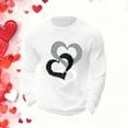 thumbnail image 6 of Stamzod Mens Workout Shirts Lover Heart Print Long Sleeve Gym T Shirt Home Wear Casual Valentines Pajamas Tshirts Shirts for Men White M, 6 of 7
