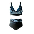 thumbnail image 3 of 2 Pcs Maillots de Bain pour Femmes Conservateur Imprimé Maillot de Bain à Bretelles 2 Pcs Robe de Bain, 3 of 6