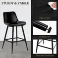 thumbnail image 3 of Dycanpo 26” Counter Height Bar Stools Set of 4, Modern Faux Leather, for Home Kitchen, Coffee Shop, 3 of 9