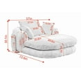 thumbnail image 4 of Oversized Chaise Lounge Chair Indoor, Deep Seat Chenille Sleeping Couch, Cloudlike Reading Chair for Living Room, Bedroom, Reading Room, 4 of 5