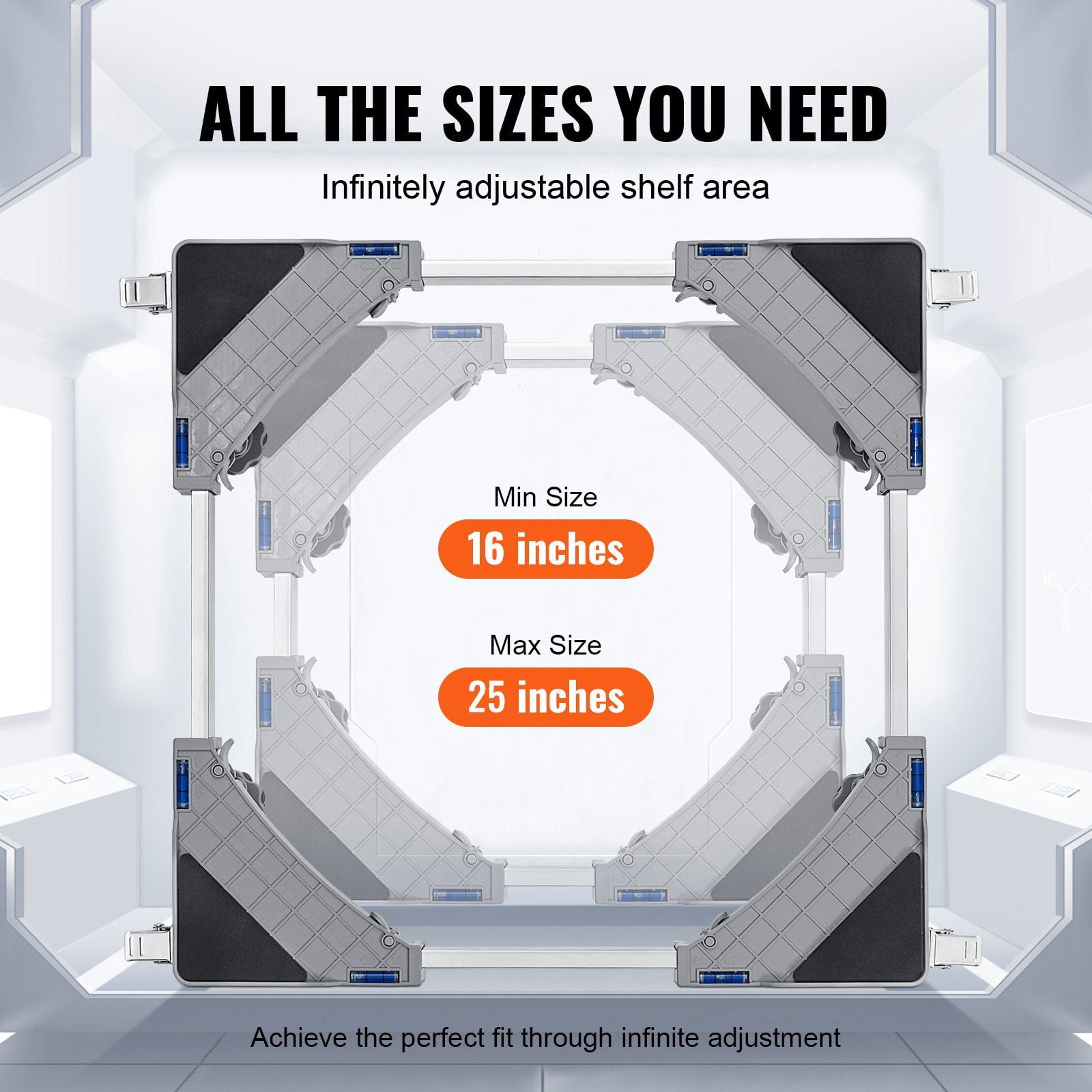 CAFORKP Universal Appliance Stand 400lbs, 4 Locking Swivel Wheels for Fridge & Washer Pedestal