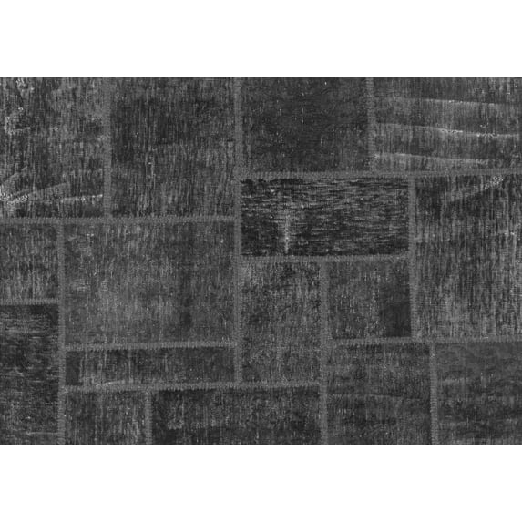 Ahgly Company Indoor Rectangle Patchwork Gray Transitional Area Rugs, 3' x 5'