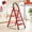 Five-step ladder red, variant on Folding 2 3 4 5 Step Steel Ladder, 500LBS Load Capacity, Anti-Slip Wide Pedals Handrail, Safe-Lock Portable Step Stool for Home Kitchen, Black  Red