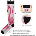 thumbnail image 3 of Coolnut Pretty Flamingo Compression Socks Women Men Knee High Stockings for Sports, Running, Travel 1Pair Gift, 3 of 7