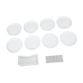 thumbnail image 2 of Juego de 8 platos redondos para escupir huesos, para aperitivos, pequeños, para mesa, con cesta de drenaje., 2 of 14