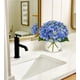 thumbnail image 4 of Flores artificiales Hollyone Hydrangea con jarrón de vidrio azul-verde, 4 of 7