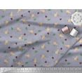 thumbnail image 1 of Soimoi Grey polyester Crepe Fabric Leaves,Heart & Bird Cartoon Decor Fabric Printed Yard 52 Inch Wide, 1 of 1
