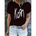 thumbnail image 2 of Letter Print Short Sleeve Crew Neck T-shirt, Casual Sports Short Sleeve Crew Neck Summer Top, Women's Clothing, 2 of 8