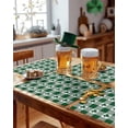 thumbnail image 6 of Placemats Set of 6, St Patrick''s Day Spring Clover Green White Check Lattice Washable Burlap & Cotton Placemats for Kitchen Dining Table Holiday Home Decoration, 6 of 6