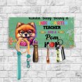 thumbnail image 2 of Kinda Busy Being Kindergarten Teacher and Pomeranian Mom Wood Key Holder Pom Dog Lover Gifts Wall-mounted Key Rack Home Decor - 02005, 2 of 5
