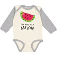 thumbnail image 3 of Inktastic I'm One in a Melon Watermelon Humor Boys or Girls Long Sleeve Baby Bodysuit, 3 of 5